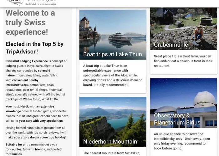 Swisshut Modern 5min West Station - Apart. Rugen 1 Semesterbostad Interlaken